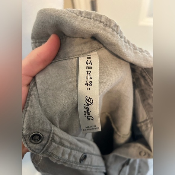 Western style Casual Gray Button-Up Shirt - Picture 5 of 5